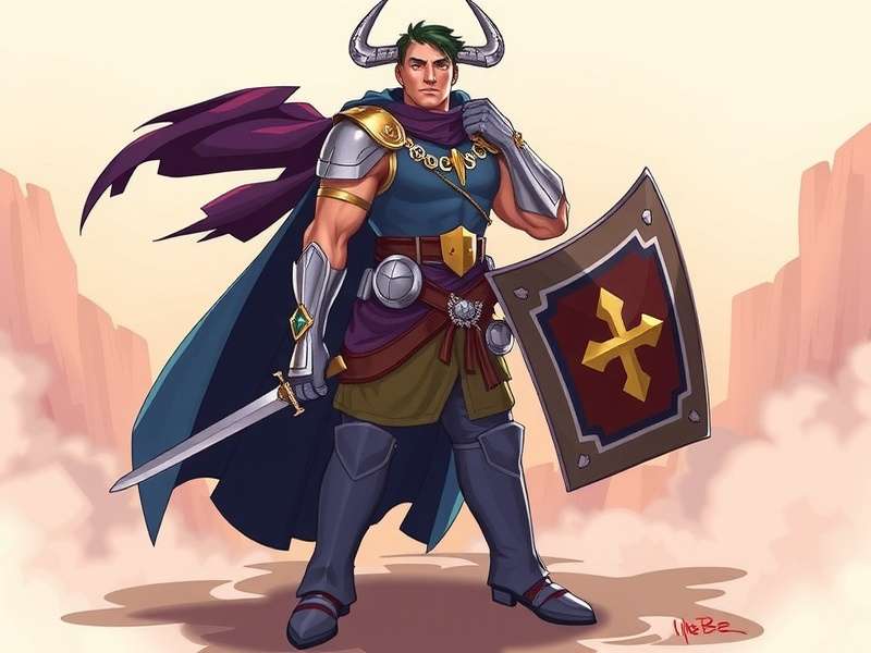 Courageous Champion Game Hero Character